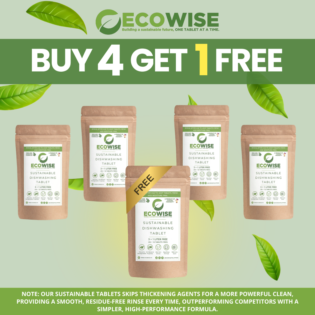 Bundle of 4 + 1 Pack FREE | Ecowise Saver 4L Pack | Dishwashing • Handsoap • Multi-Surface
