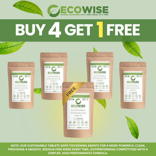 Bundle of 4 + 1 Pack FREE | Ecowise Saver 4L Pack | Dishwashing • Handsoap • Multi-Surface