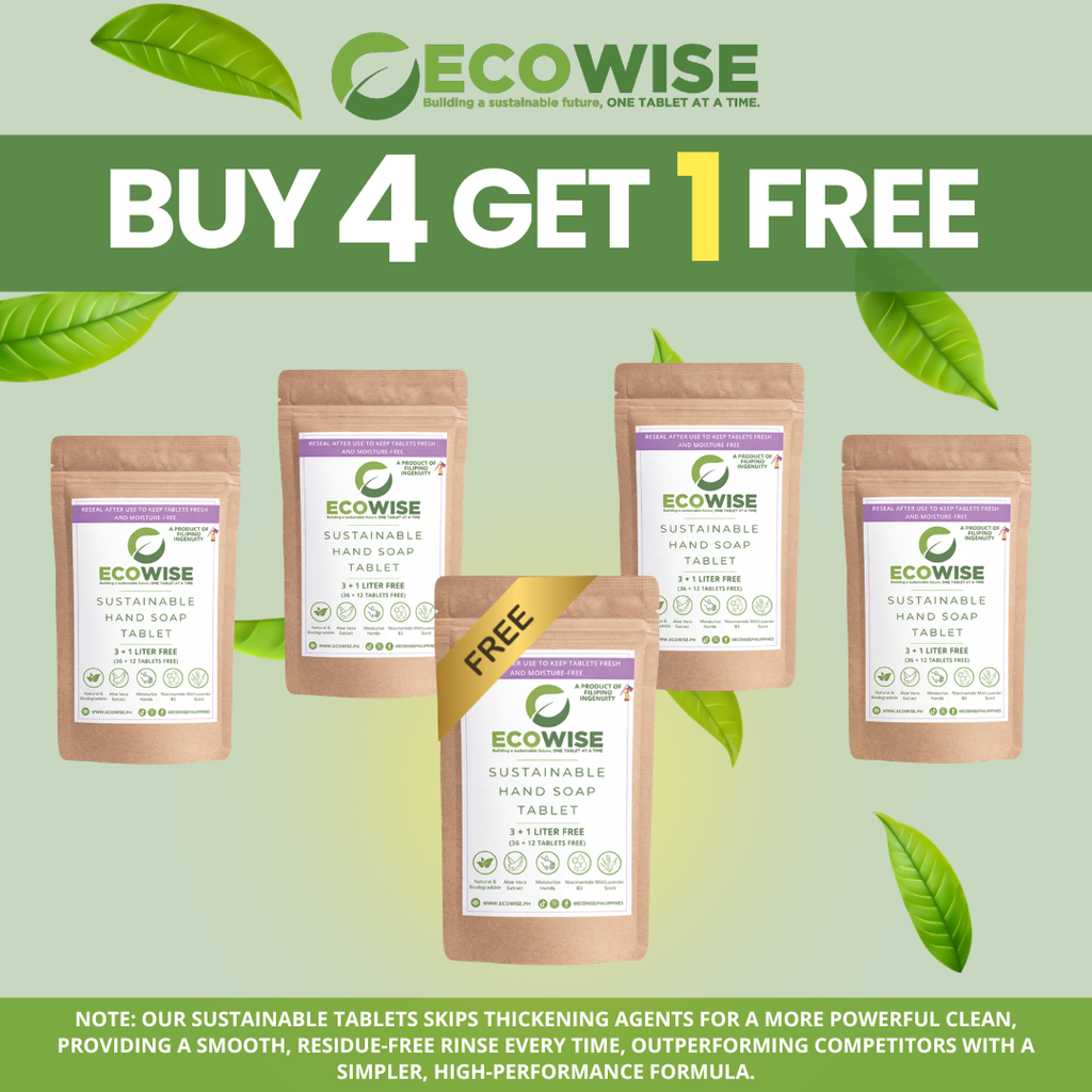 Bundle of 4 + 1 Pack FREE | Ecowise Saver 4L Pack | Dishwashing • Handsoap • Multi-Surface