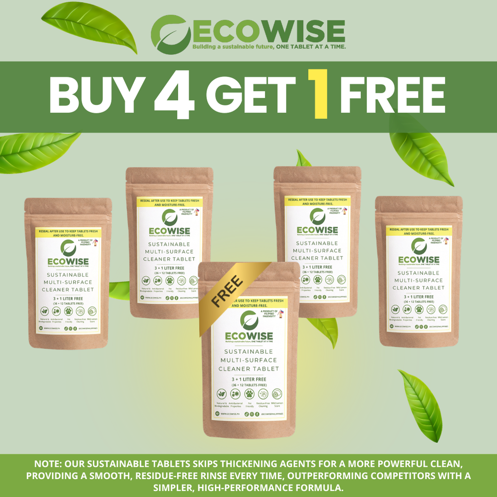 Bundle of 4 + 1 Pack FREE | Ecowise Saver 4L Pack | Dishwashing • Handsoap • Multi-Surface