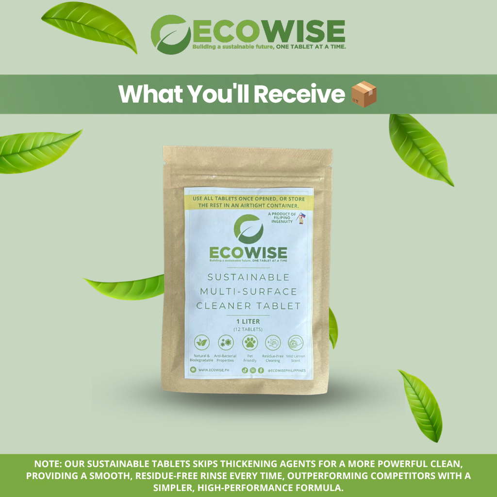 Ecowise Multi-Surface Cleaner Tablets Refill | Lemon Scent | Pet Friendly