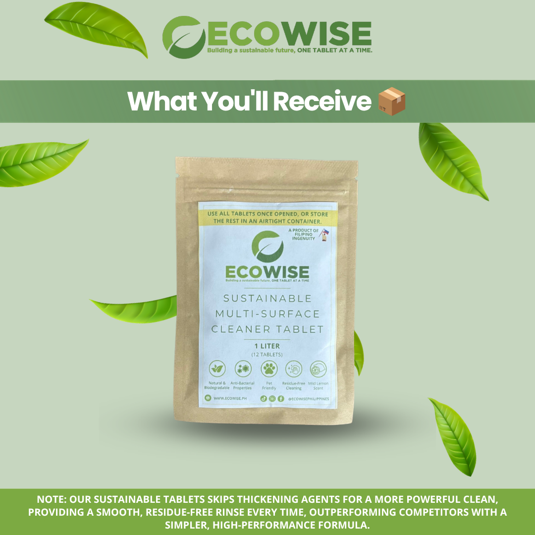 Ecowise Multi-Surface Cleaner Tablets Refill | Lemon Scent | Pet Friendly