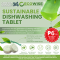 Ecowise Dishwashing Tablets Refill – Lime Scent w/ Aloe Vera(Moisturizer)