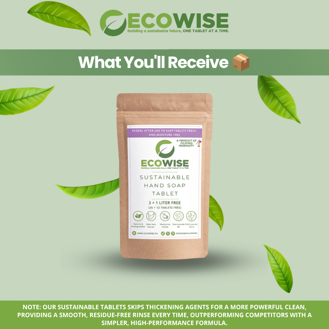 Ecowise Handsoap Tablets Refill | Lavender Scent + Aloe Vera & Niacinamide B3