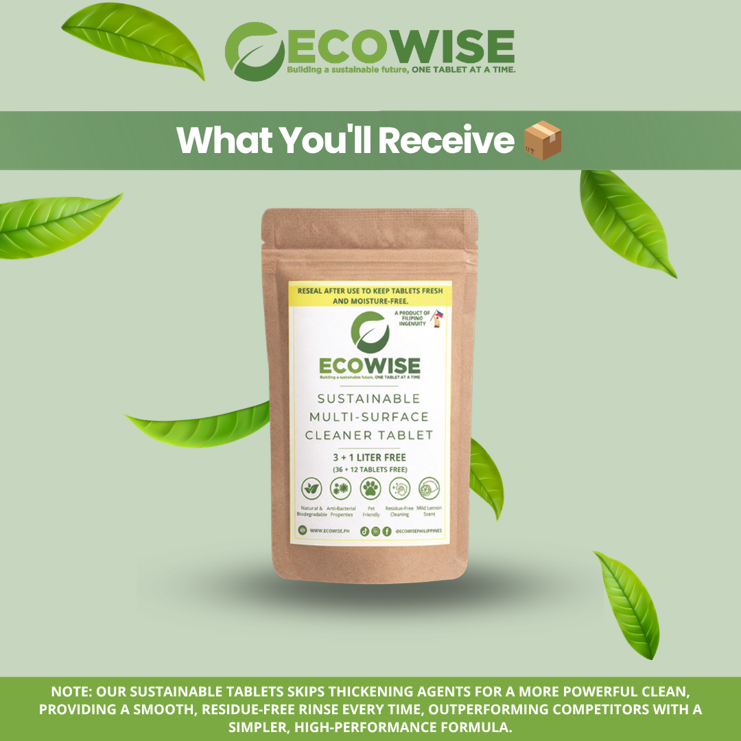 Ecowise Multi-Surface Cleaner Tablets Refill | Lemon Scent | Pet Friendly